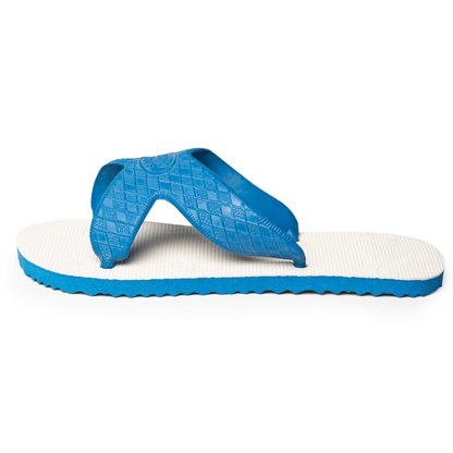 Sandalia Cruzada Hule Azul