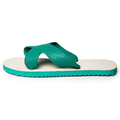 Sandalia Cruzada Hule Verde